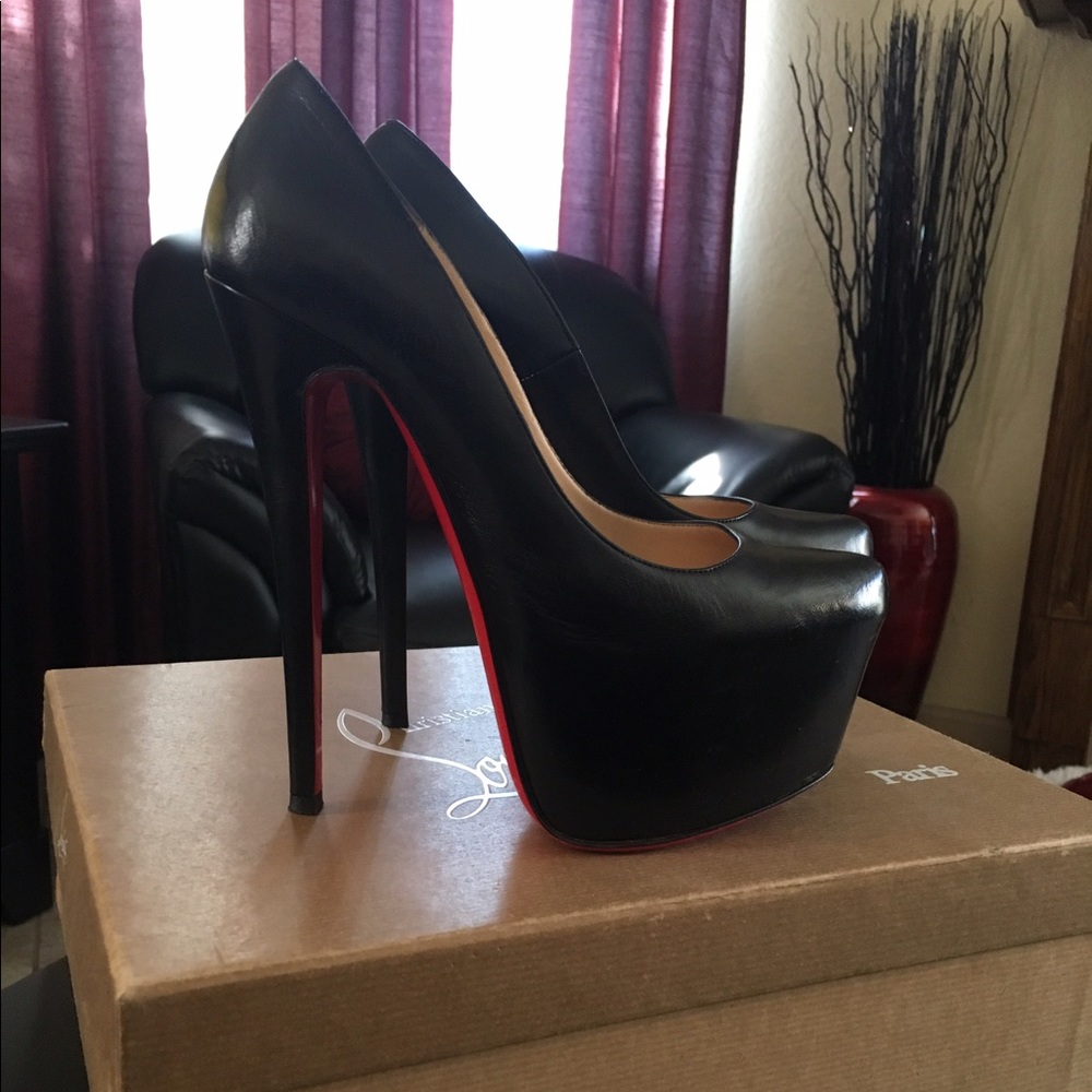Christian Louboutin black platforms