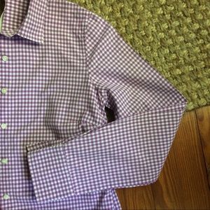 J.Crew Purple Gingham Blouse (0)