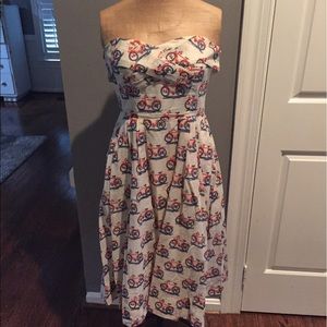 Anthropology Bicycle Pattern Dress