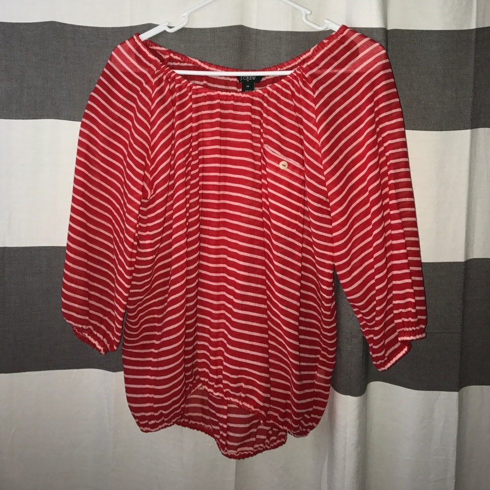 J. Crew Off the Shoulder Shirt