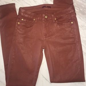 7 For All Mankind-- coated skinny jeans! 7 For All Mankind-- coated skinny jeans!