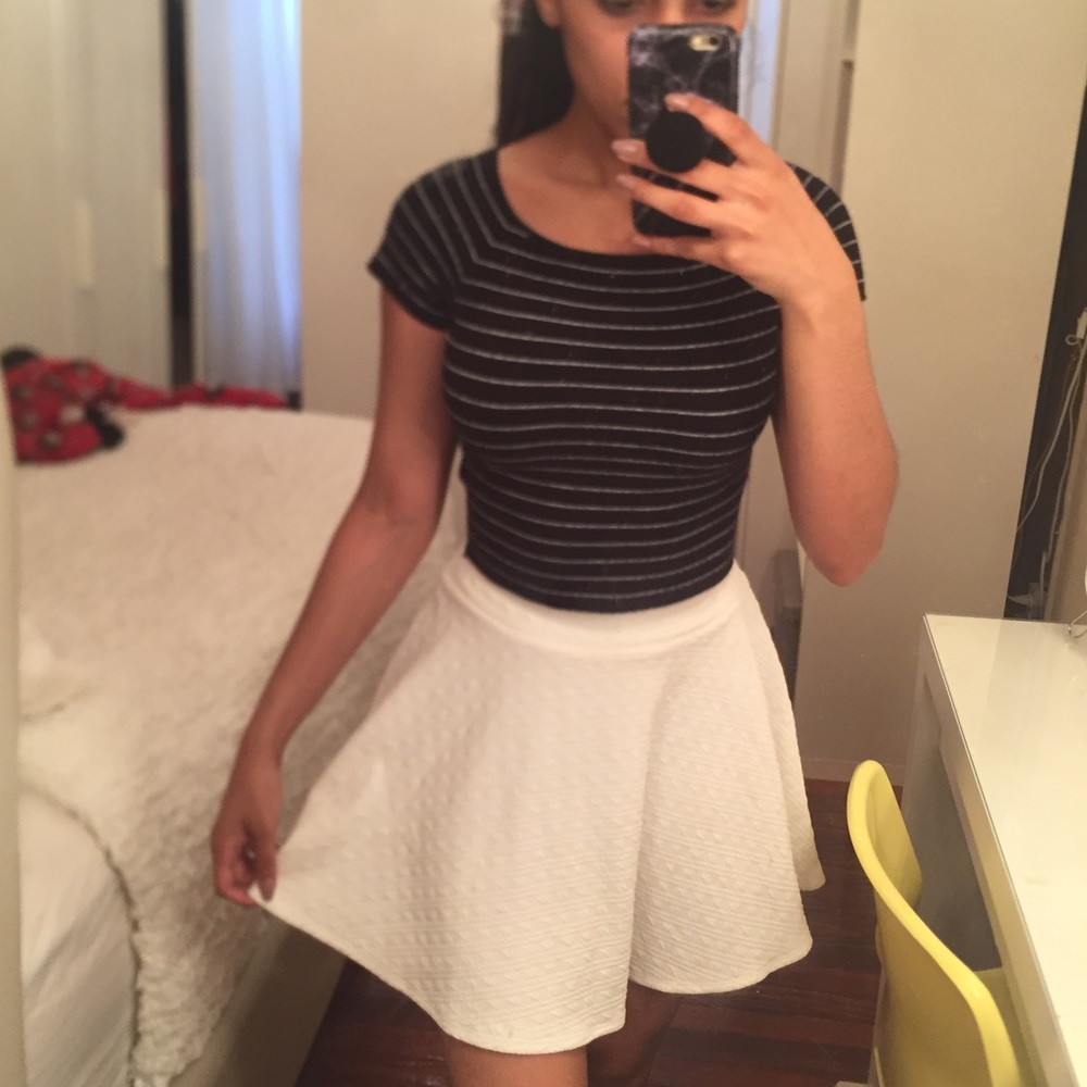 White Skater Skirt