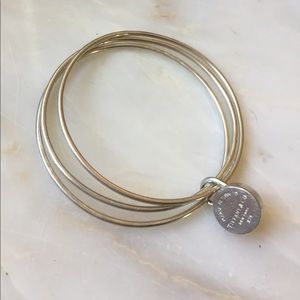 Tiffany & Co Silver 1837 Padlock Triple Bangle