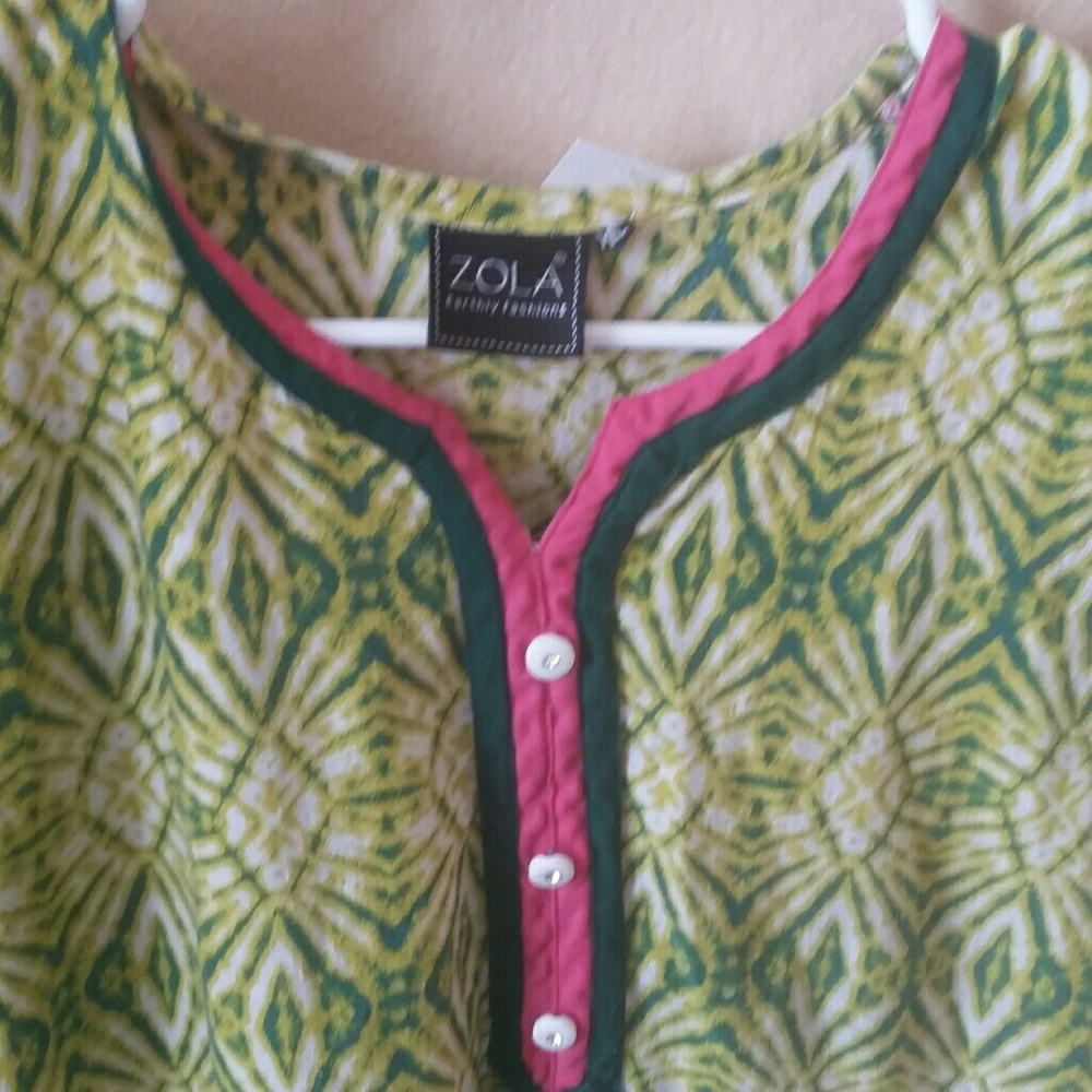 ZOLA Earthly Fashions tunic - size 10-12