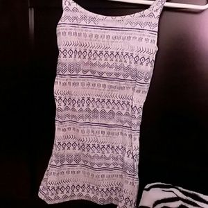 Blue and white tank top