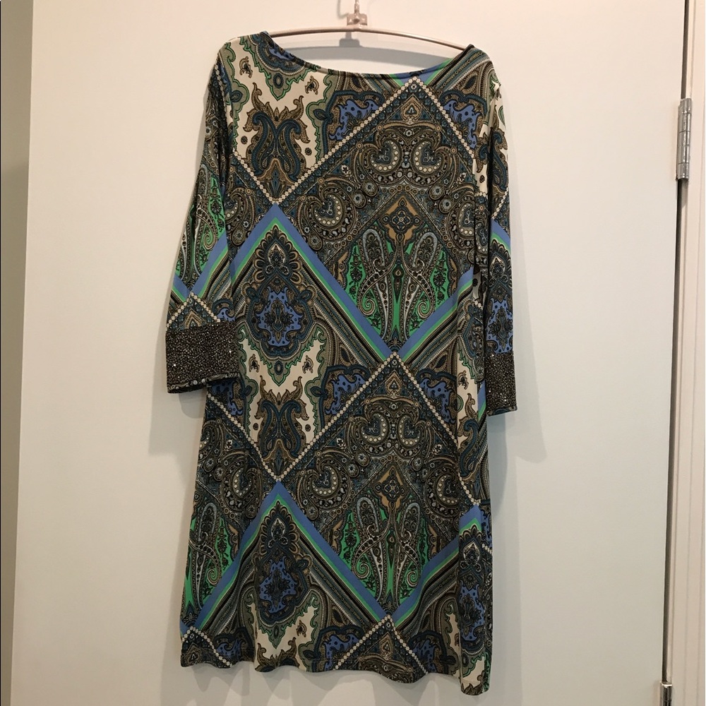 Paisley print tunic dress