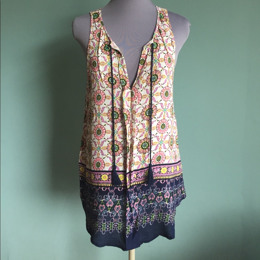 Anthropologie Elodie floral tank small
