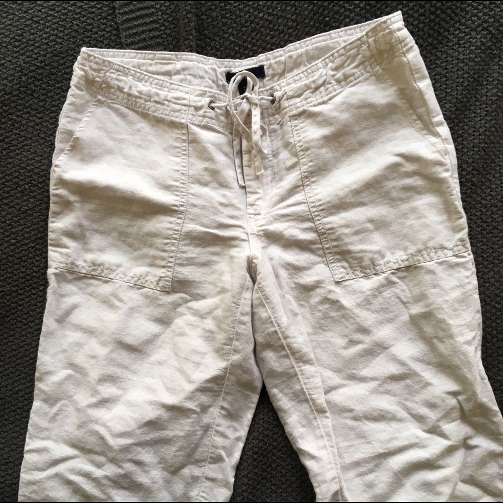 Super comfy zipper+drawstring linen pants