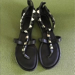 Rock & Republic black and silver studded sandals