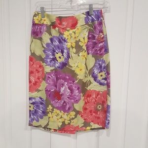 Floral pencil skirt