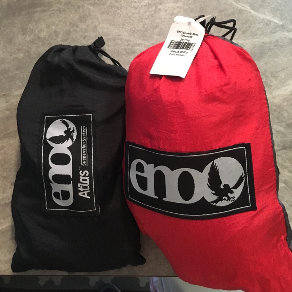 Eno doublenest hammock (charcoal/red)