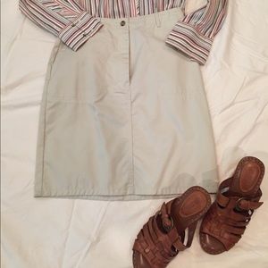 Talbots Petite Skirt 100% Cotton size 6 khaki