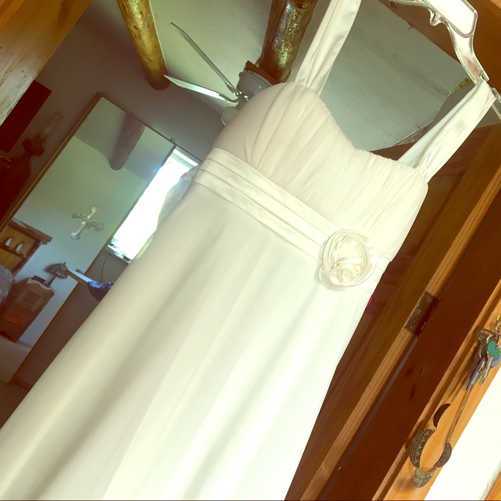 Beautiful white simple dress