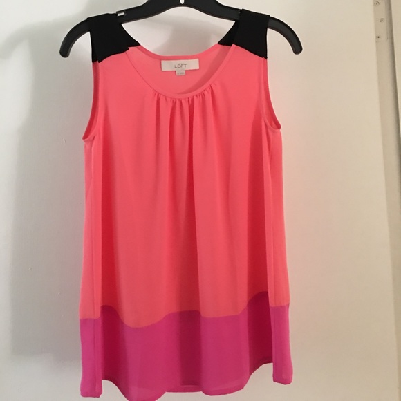 Loft Sleeveless color block blouse /top - Picture 1 of 1