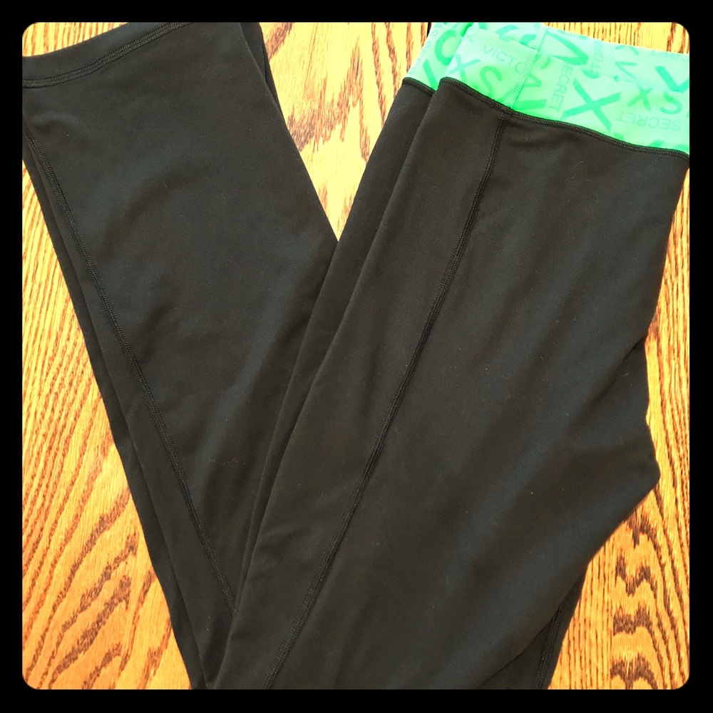 Victoria's Secret black yoga flared pants