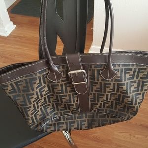 Authentic  Fendi zucca tote