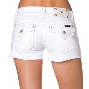 White MISS ME shorts!