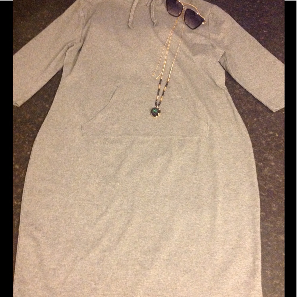 Heather Gray Hooded Dress - Picture 2 of 2