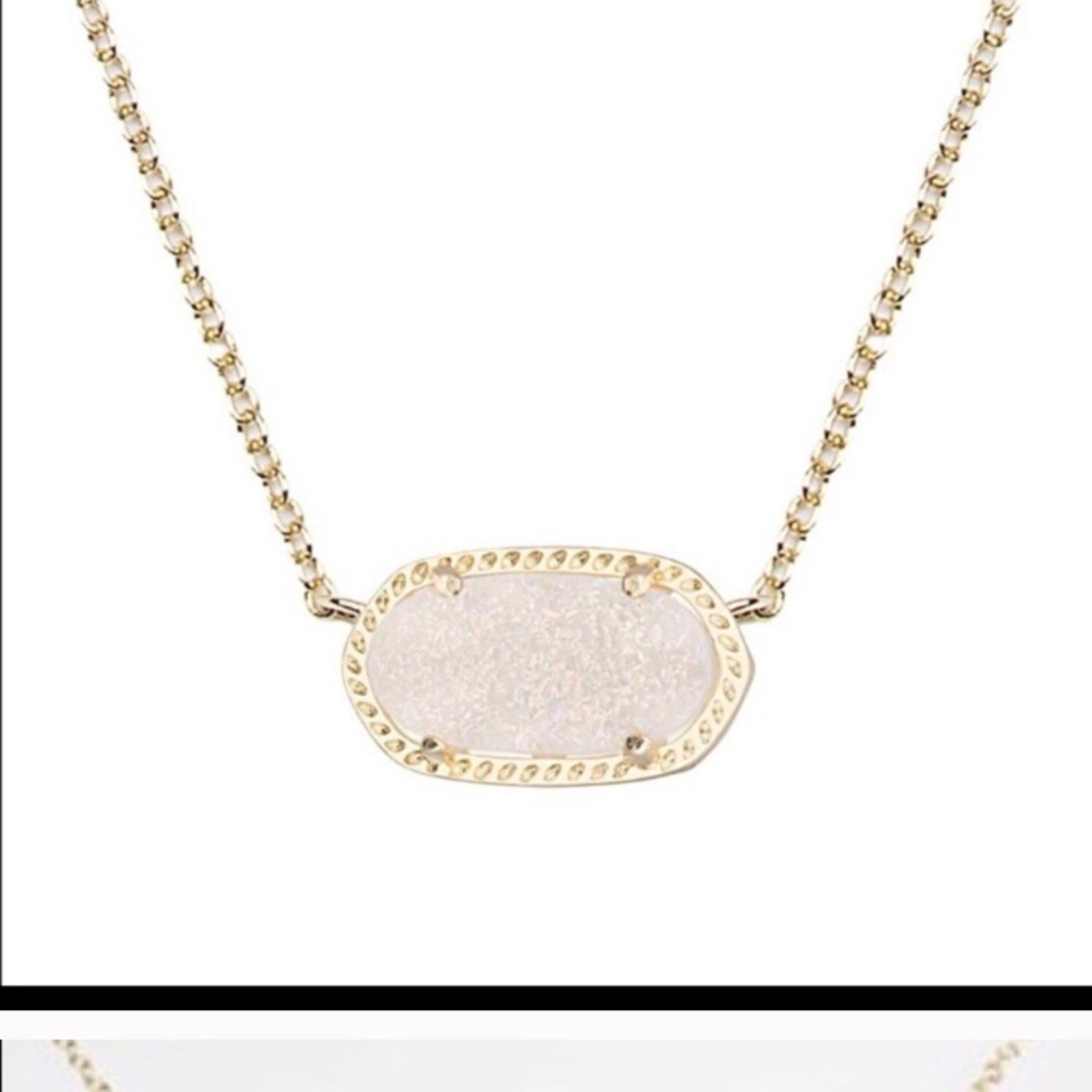 ISO- iridescent drusy elisa necklace gold