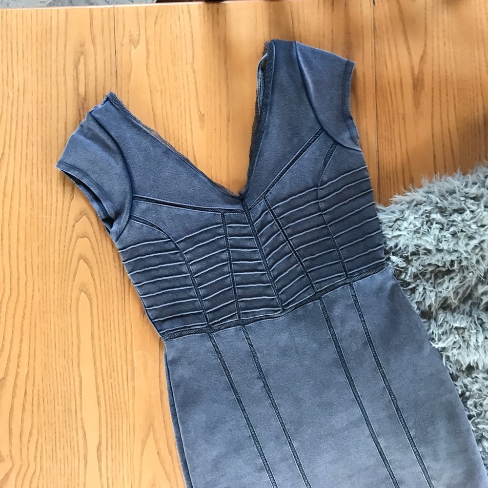 Free People bodycon dress with mesh details