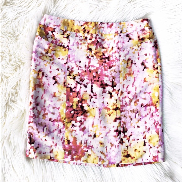 LOFT Dresses & Skirts - Loft watercolor pencil skirt