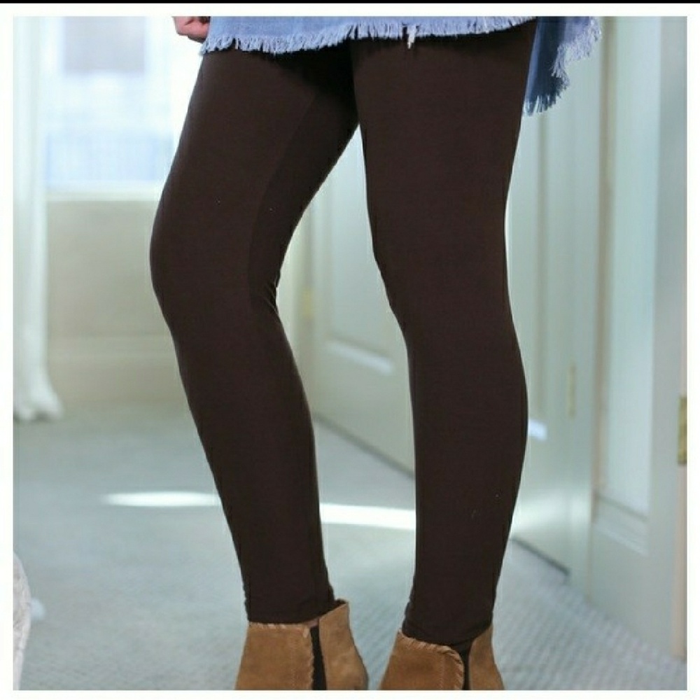 Brown Brushknit Leggins