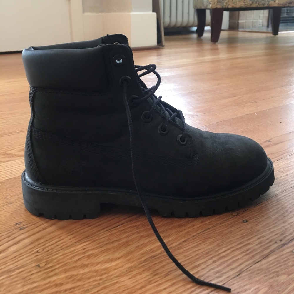 Black suede timberland boots