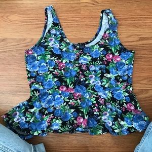 Floral peplum top
