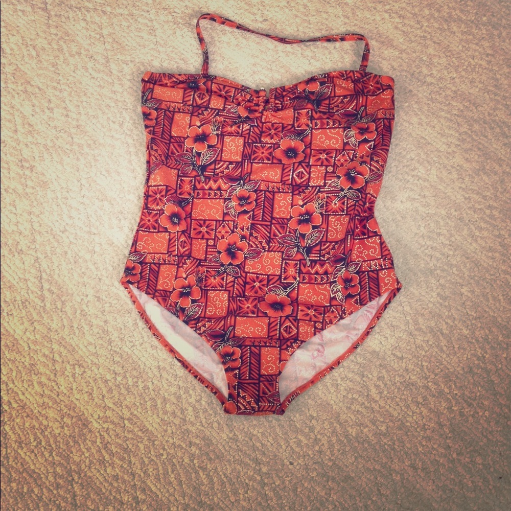 Tank Halter Strap Bathing Suit, 22w by Islander