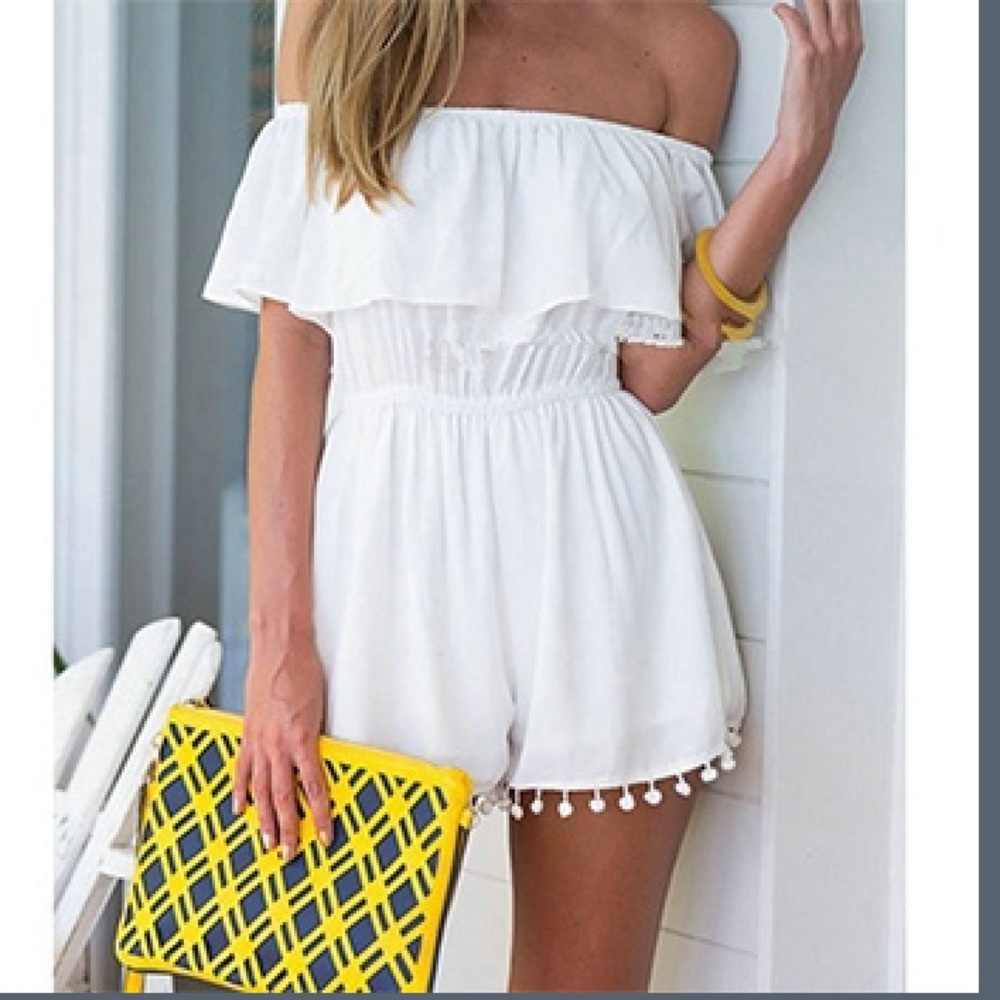 White Romper - Picture 1 of 4