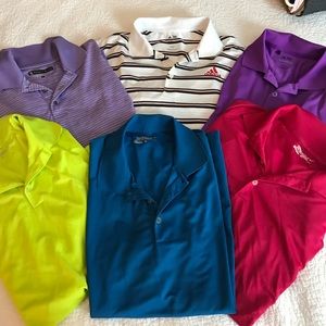6 Men's Golf Polo's LARGE