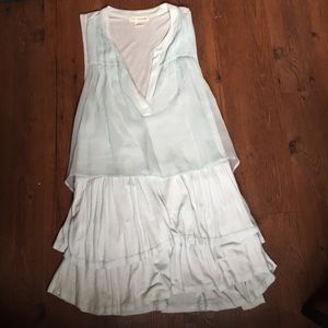 Blue layered Anthropologie top