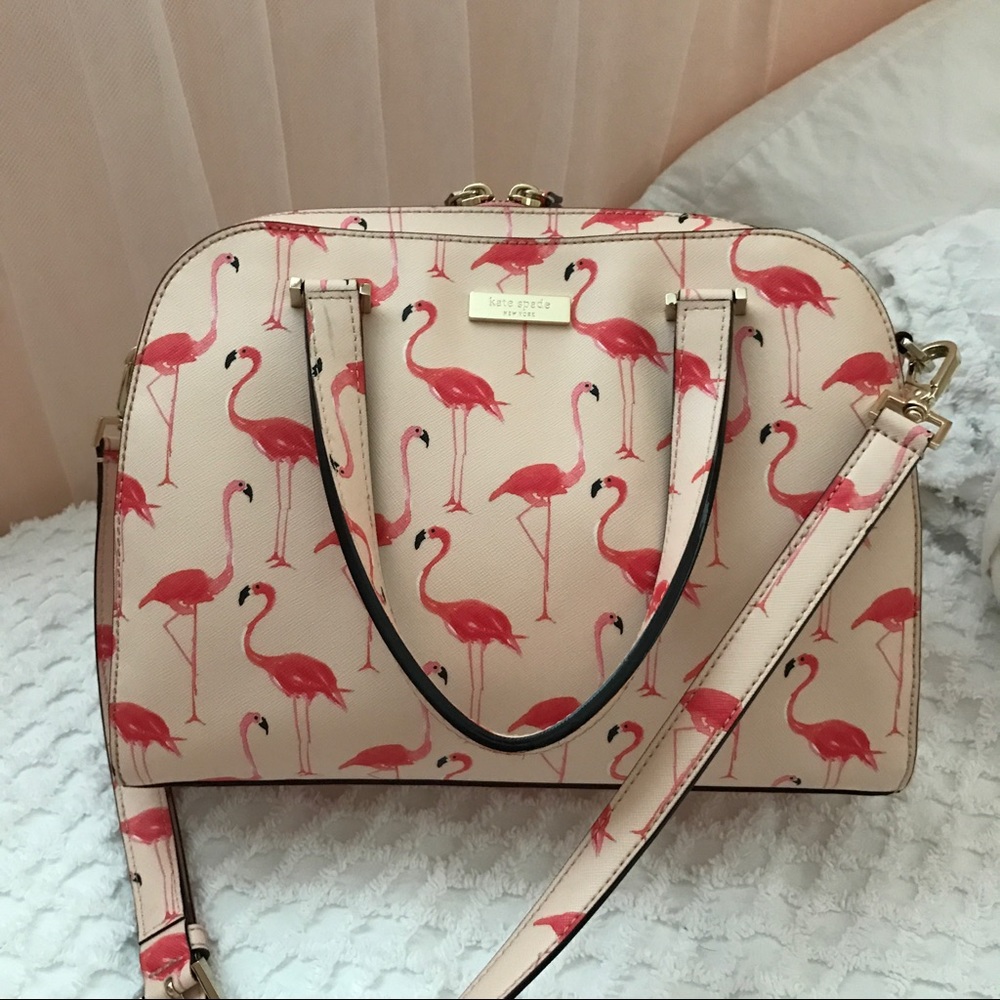 Kate Spade Small Felix Bag- flamingo print