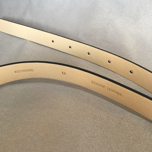 LAST 1 NWT Kate Spade Black Leather Belt Gold Bow - Picture 7 of 8