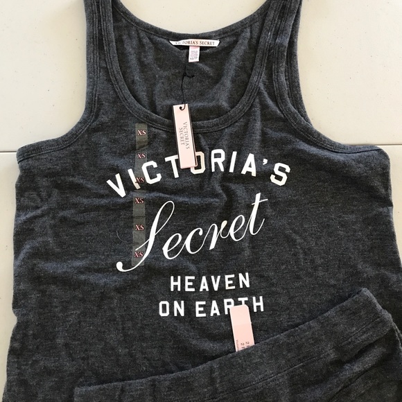 NWT VICTORIA'S SECRET HEAVEN GRAY SET TANK -- XS - Picture 2 of 6