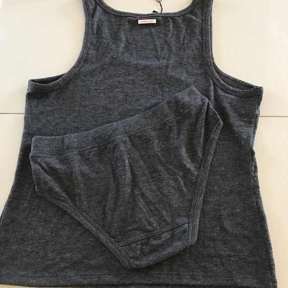 NWT VICTORIA'S SECRET HEAVEN GRAY SET TANK -- XS - Picture 4 of 6