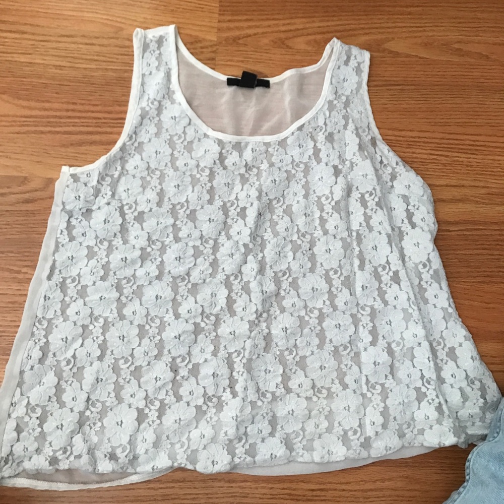 Forever 21 floral mesh top