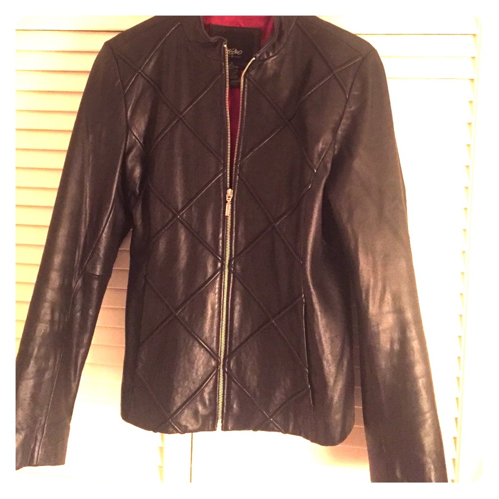 Black leather jacket