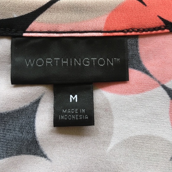 Worthington Orange Circle Blouse - Picture 3 of 3