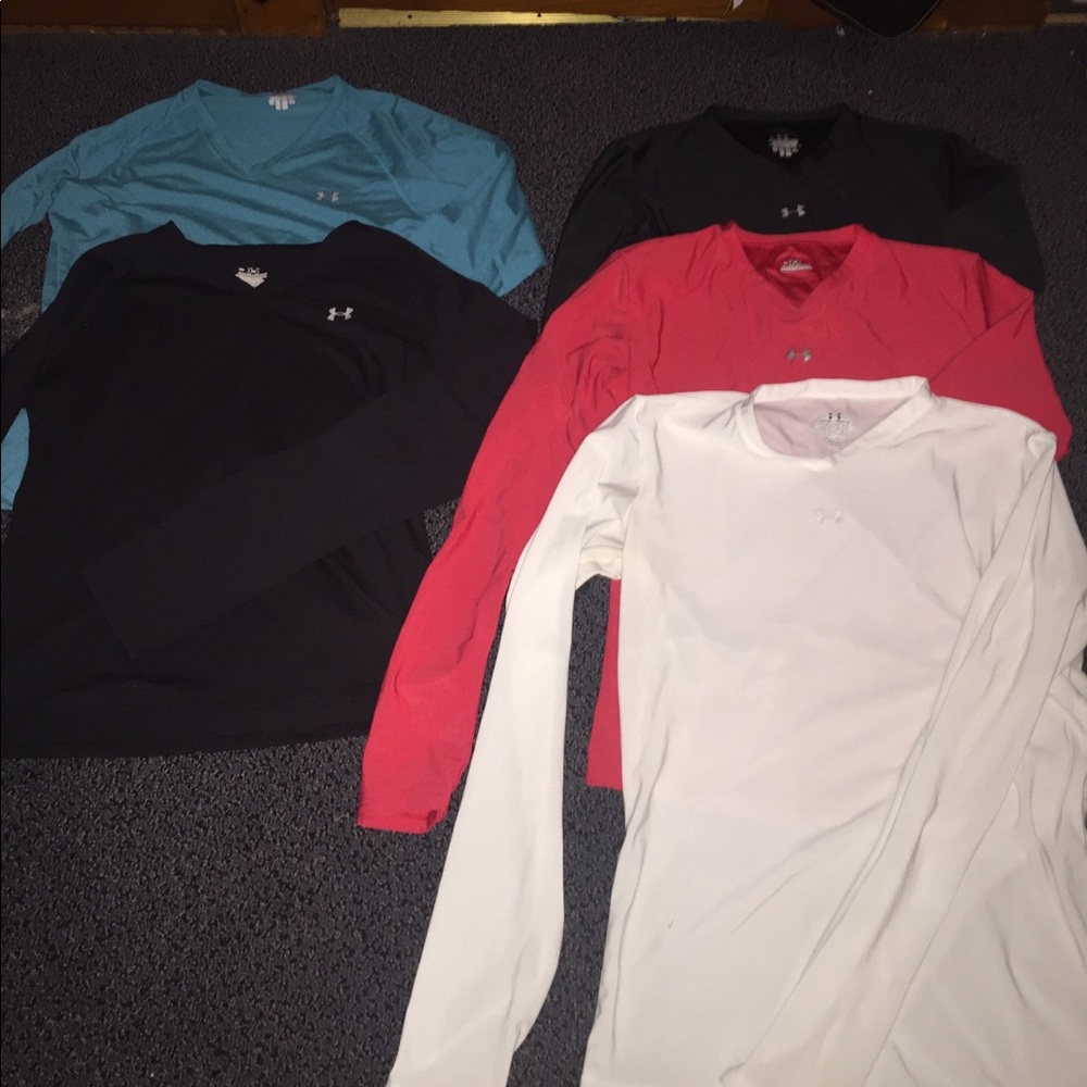 Under Armour bundle of 5 long sleeve shirts