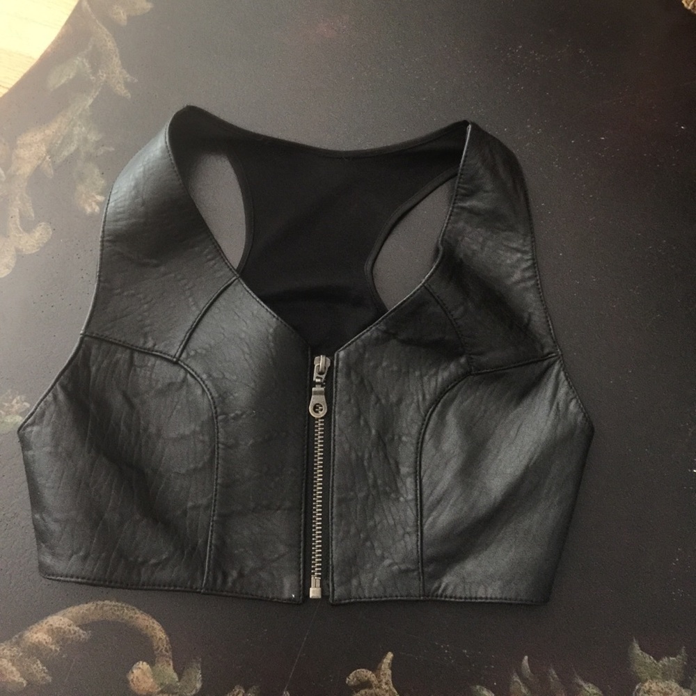 Donated and stretch bra top biker costume