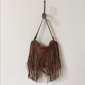 Sam Edelman Suede Fringe Purse
