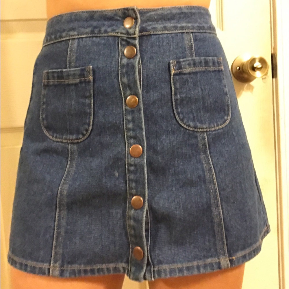Melville jean skirt