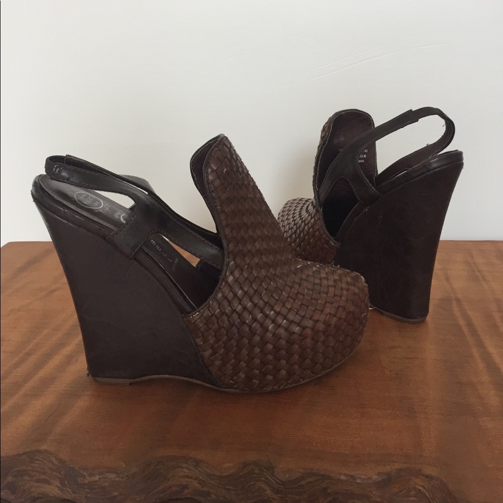 Jeffrey Campbell Basketweave Wedge Heals