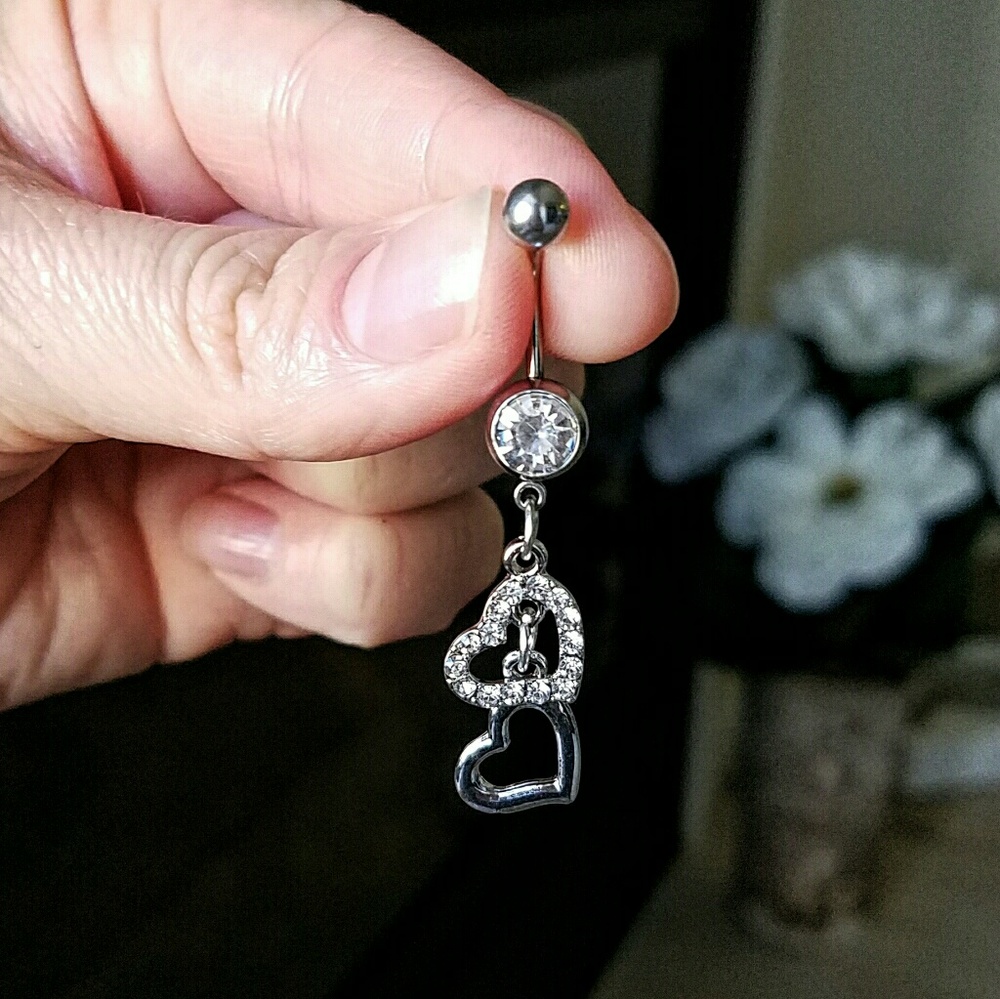 *LOWEST* Double Heart Belly Ring