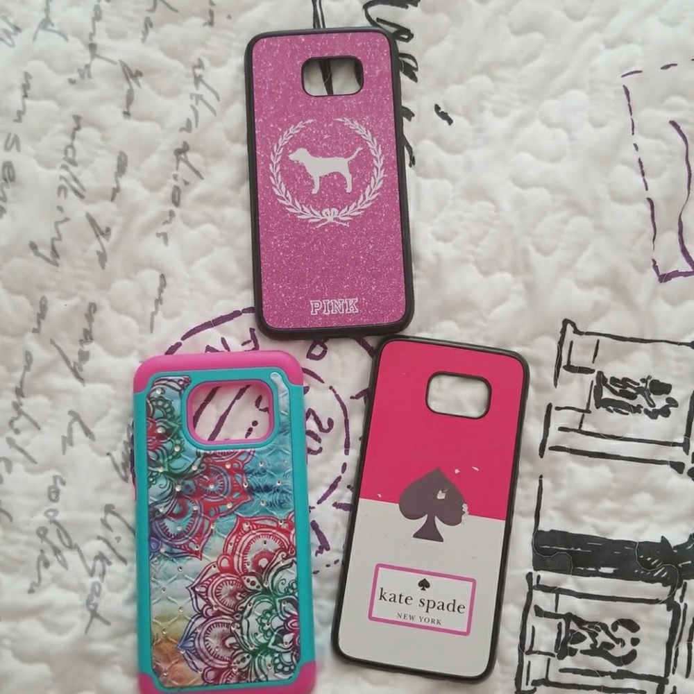 Galaxy S7 Edge cases (VS PINK CASE SOLD)