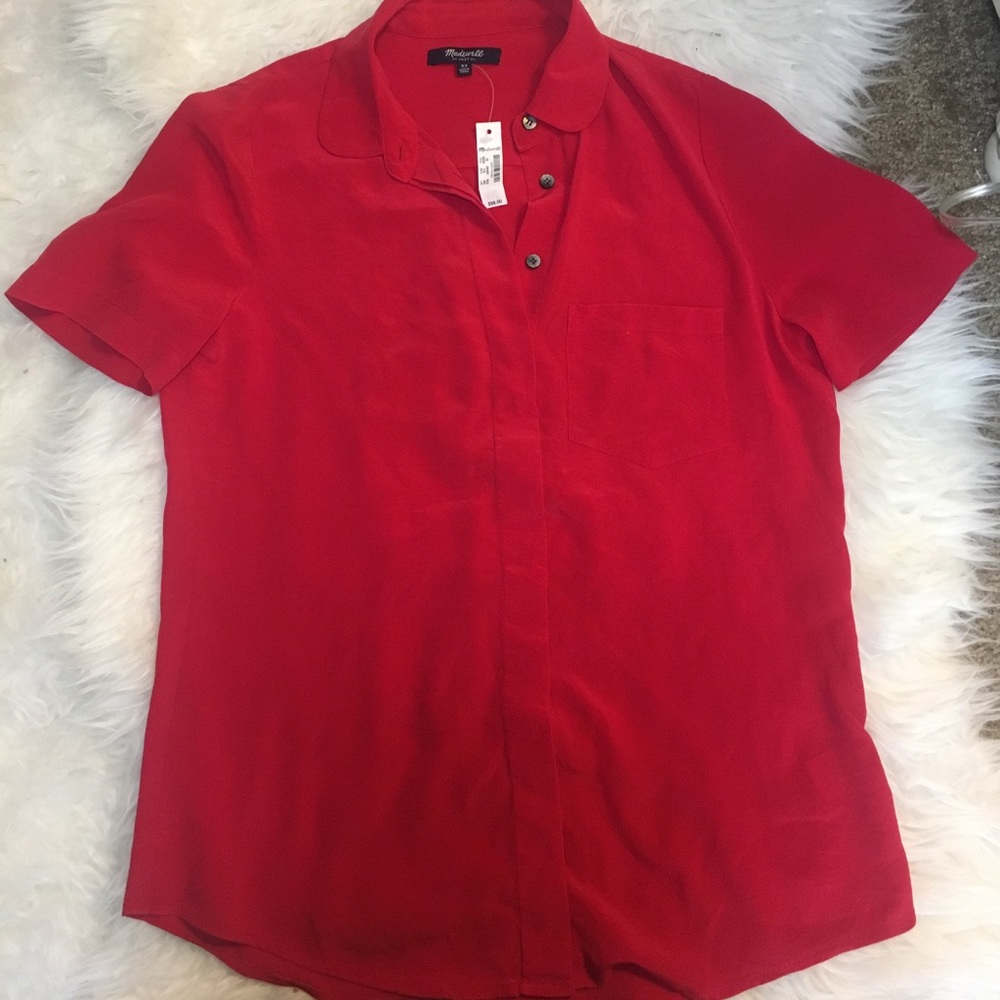 Beautiful Madewell 100% silk blouse SZ XS NWT!