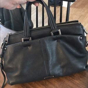Rebecca Minkoff black leather hand bag