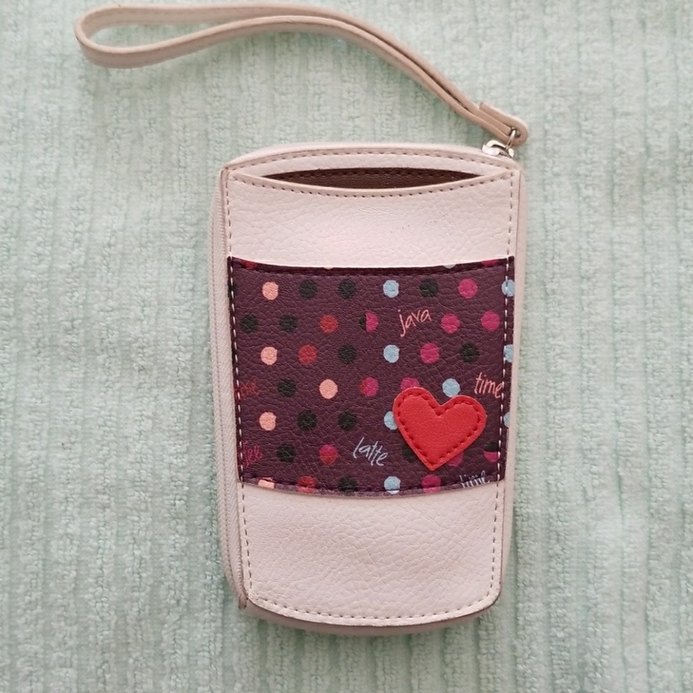Latte wristlet / wallet