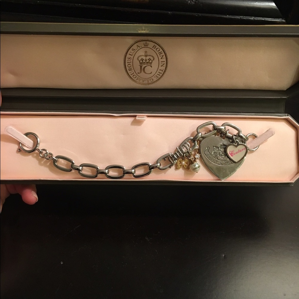 Juicy Couture Bow Love Charm Bracelet with Box